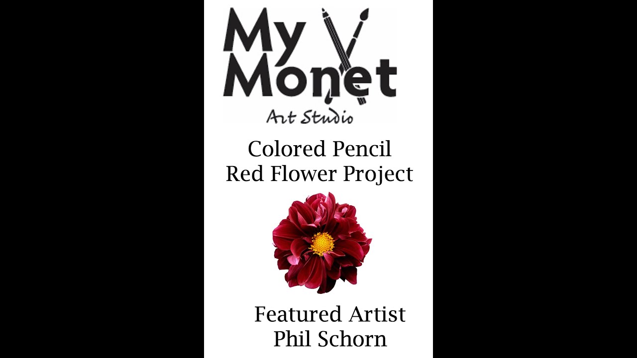 Colored Pencil Red Flower Project Promo