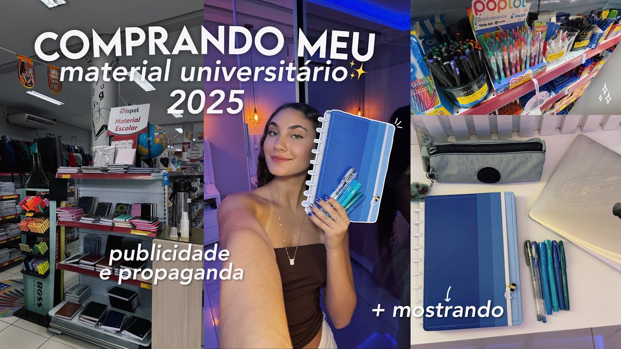 comprando meu material universitário 2025✏️📚 + mostrando :)