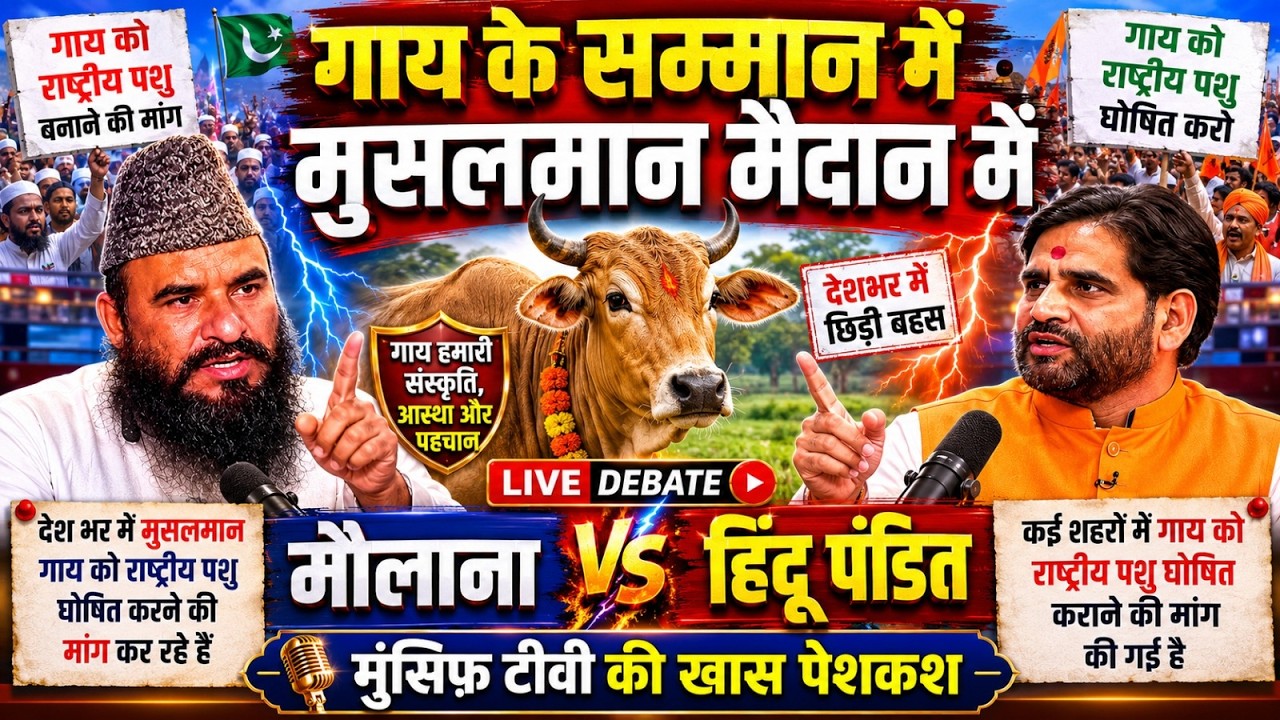 Declare the cow ''national animal'' - CM Yogi On Cow - मौलना ओर हिन्दू पंडित मे बहस !