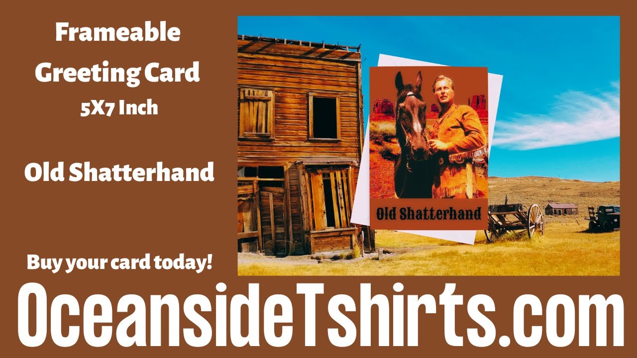 OLD SHATTERHAND Lex Barker Karl May Winnetou Grusskarte jetzt erh&auml;ltlich bei OceansideTshirts.com