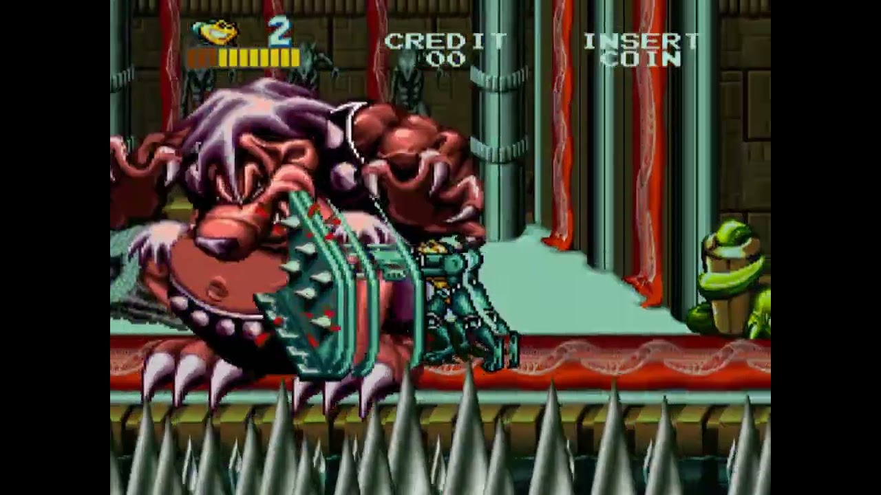 Battletoads (Arcade) Big Blag Boss Battle