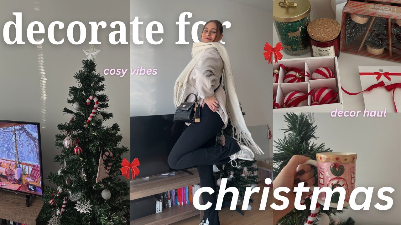 decorate for christmas with me 2024 ⭐️🕯| christmas decor haul (primark + h&m home haul)