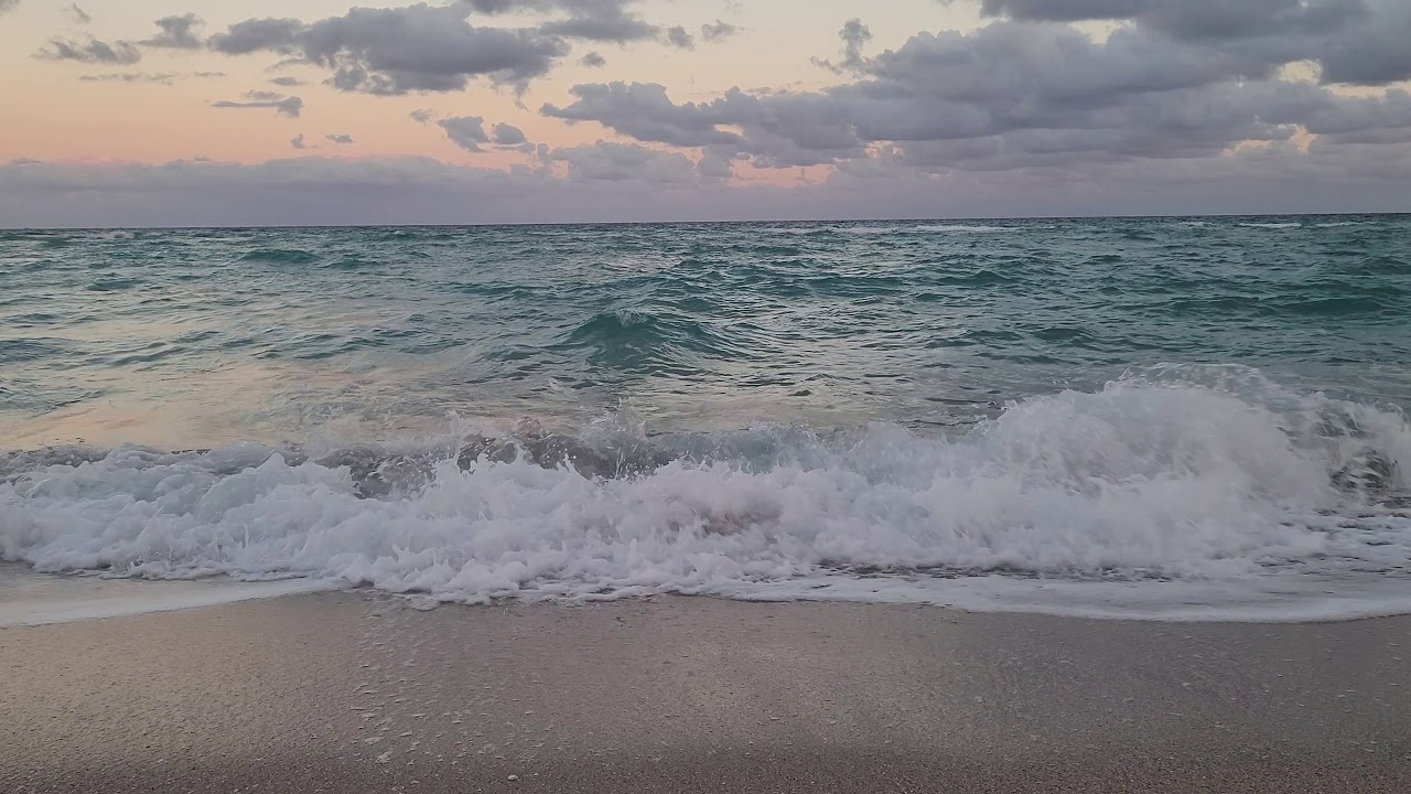 Waves at Haulover Beach, near Miami, Florida December 2020