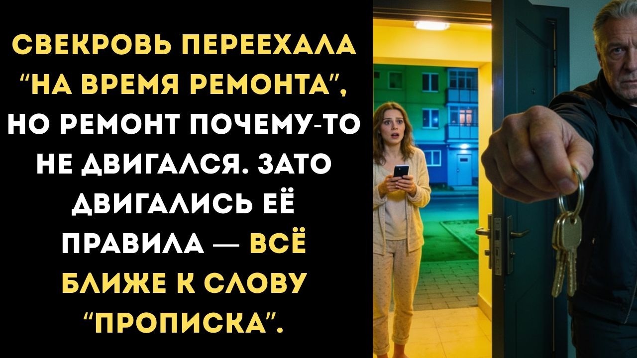 Свекровь открыла нашу дверь ключом ночью… и сказала, что будет жить с нами
