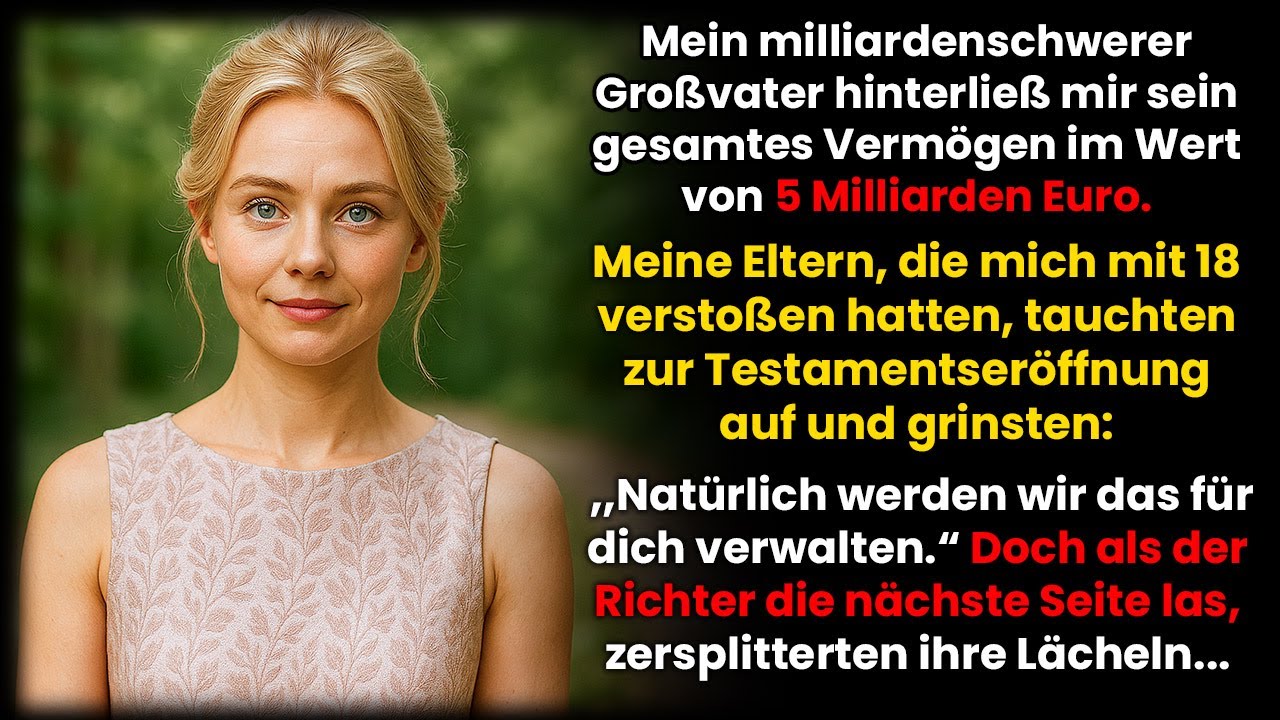 Mein Milliardär-Großvater hinterließ mir sein gesamtes Vermögen von 5 Milliarden Euro…