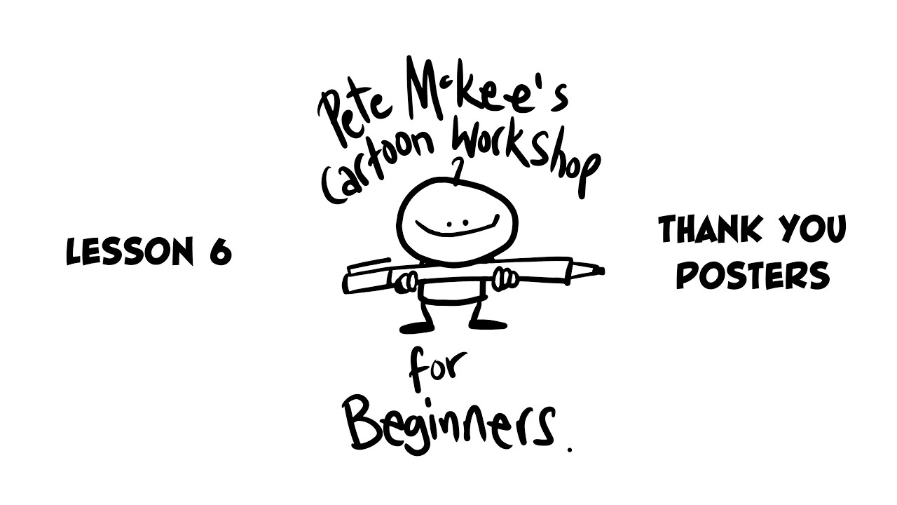 Cartoon Workshop Lesson 6 - Thank You Posters