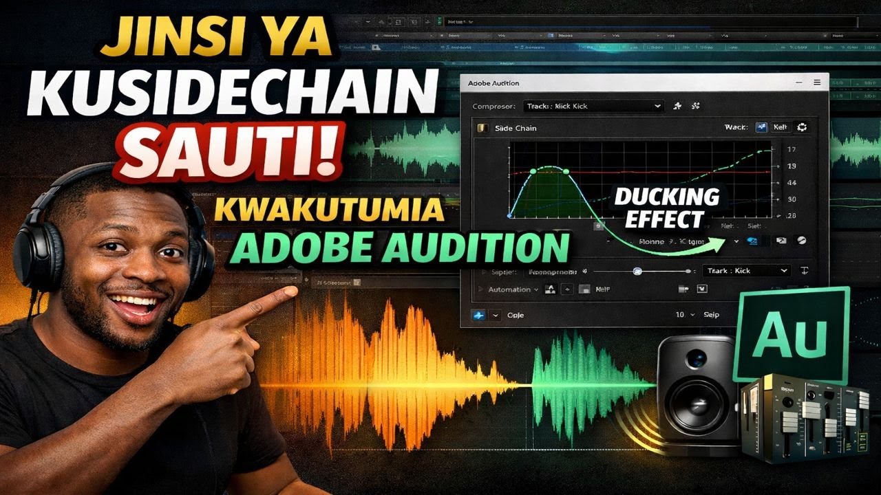 JINSI YA KUSIDE CHAIN SAUTI KWENYE ADOBE AUDITION (how to sidechain vocals in Adobe Audition)