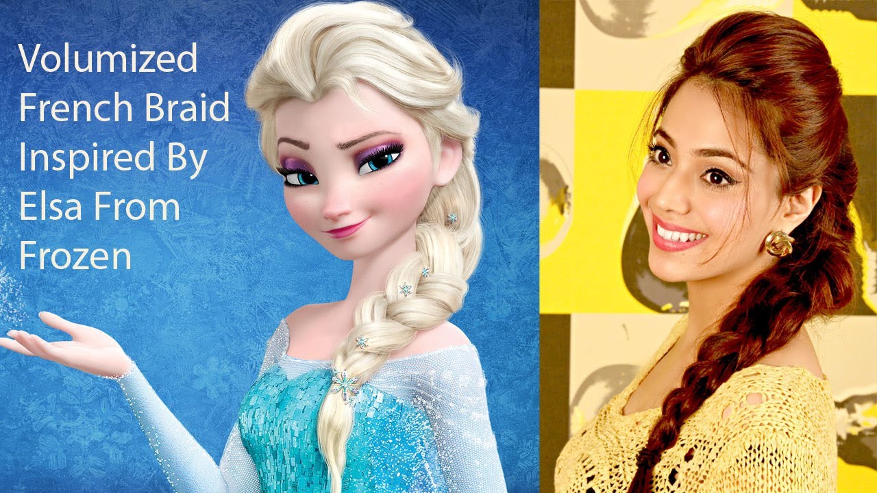 Volumized French Braid Inspired By Elsa From Frozen (English)