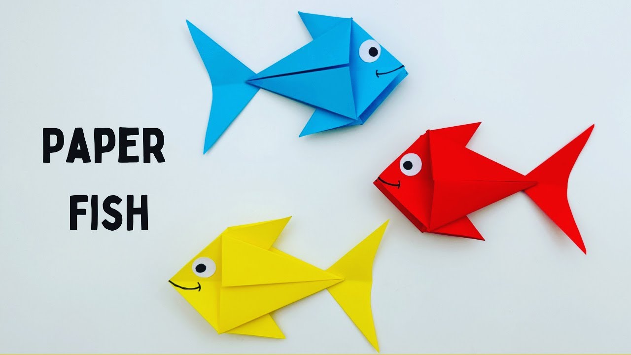 How To Make Easy Origami Paper Fish For Kids / Nursery Craft Ideas / Paper Craft Easy / KIDS crafts