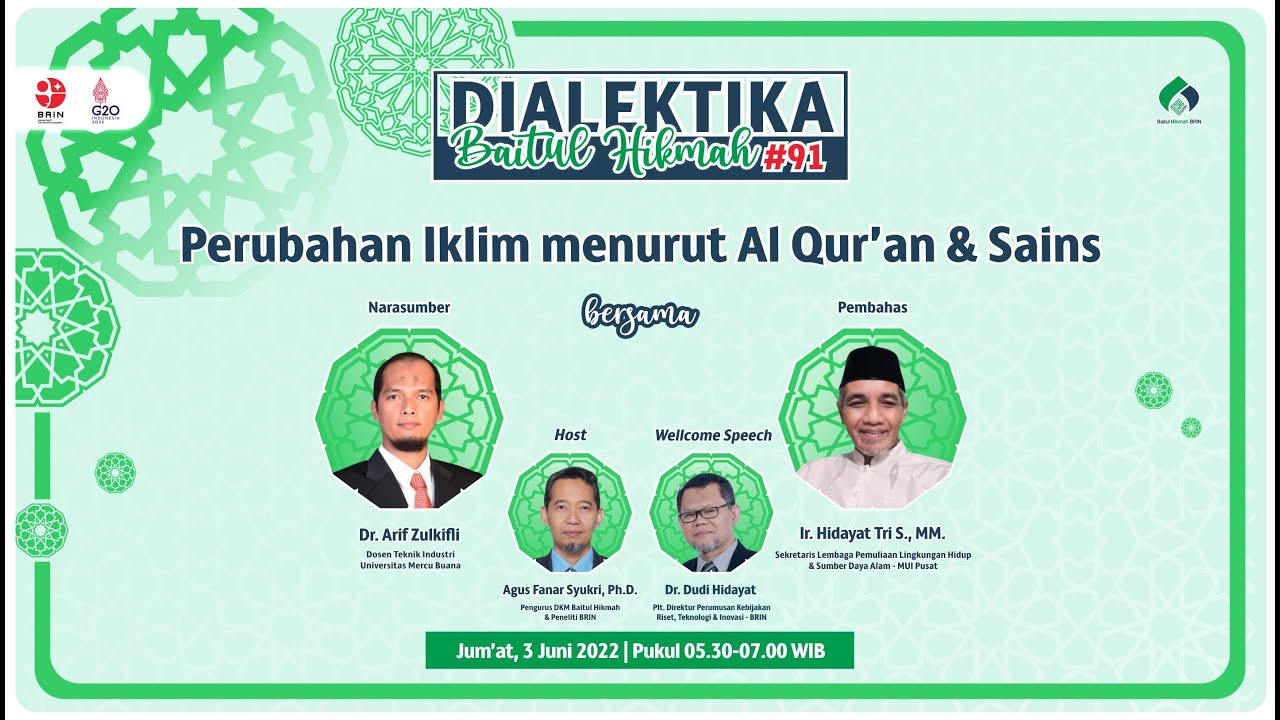 DBH #91 - Perubahan Iklim menurut Al-Quran & Sains - Dr. Arif Zulkifli