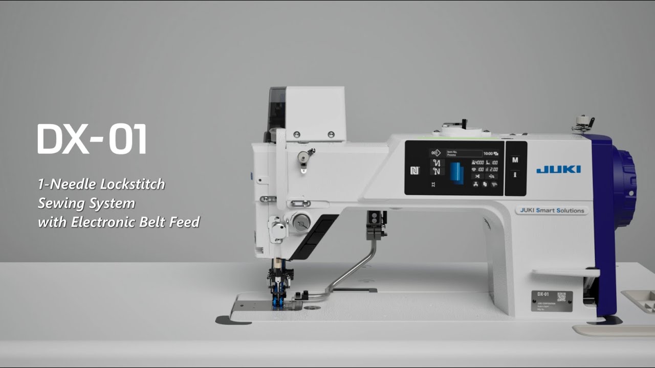 NEW! DX-01 The World's First! 1-Needle Lockstitch Sewing System with Electronic Belt Feed