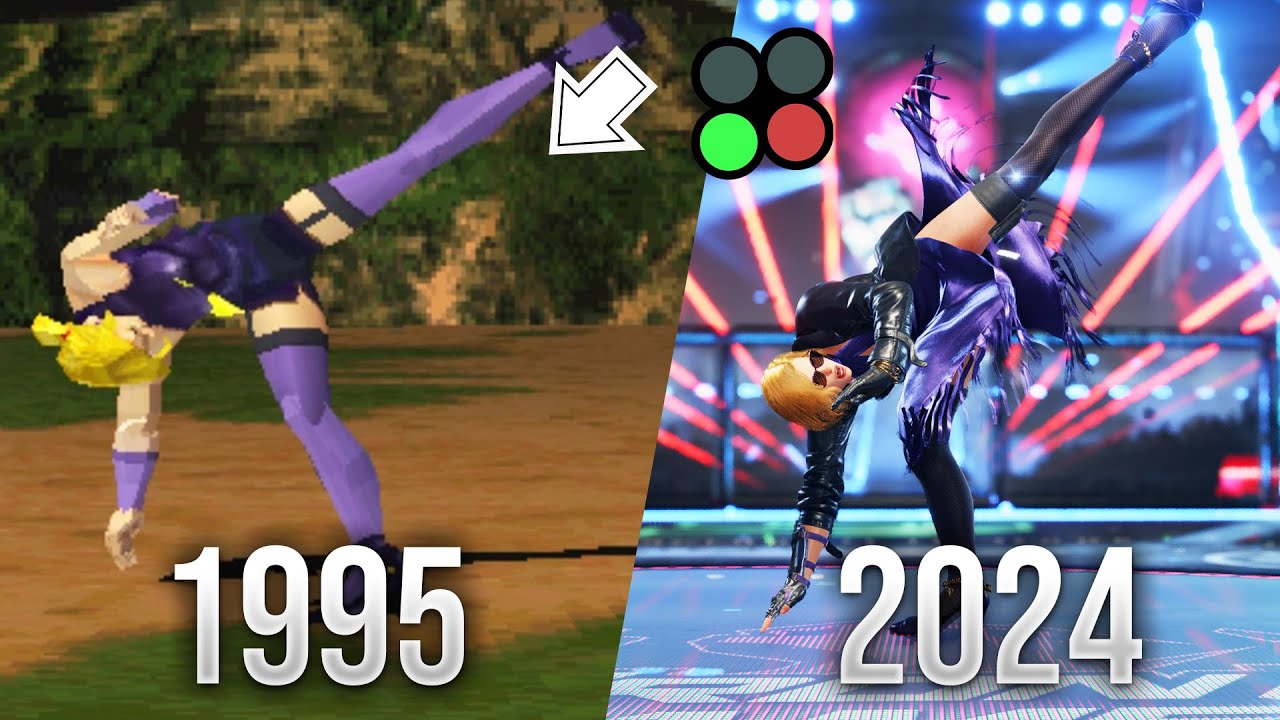 Evolution of Nina Geyser Cannon Combo (Tekken 2-8)
