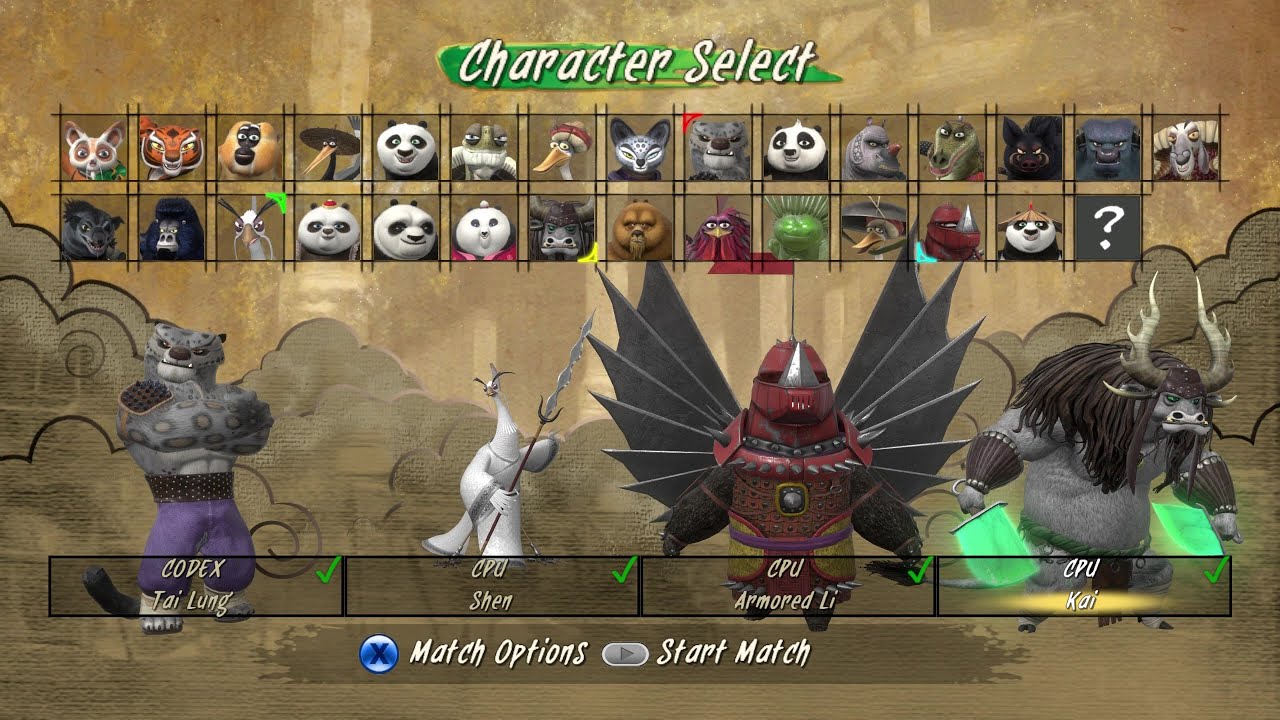 TAI LONG VS ALL VILLIANS KUNGFU PANDA GAMEPLAY