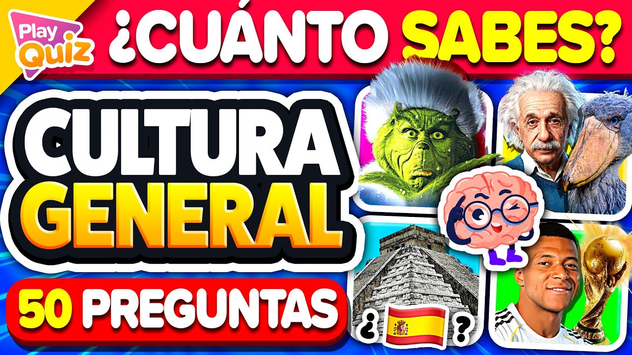 ¿Eres un Genio? 🧠 50 Preguntas de Cultura General que CASI NADIE responde bien 🏆 | Play Quiz