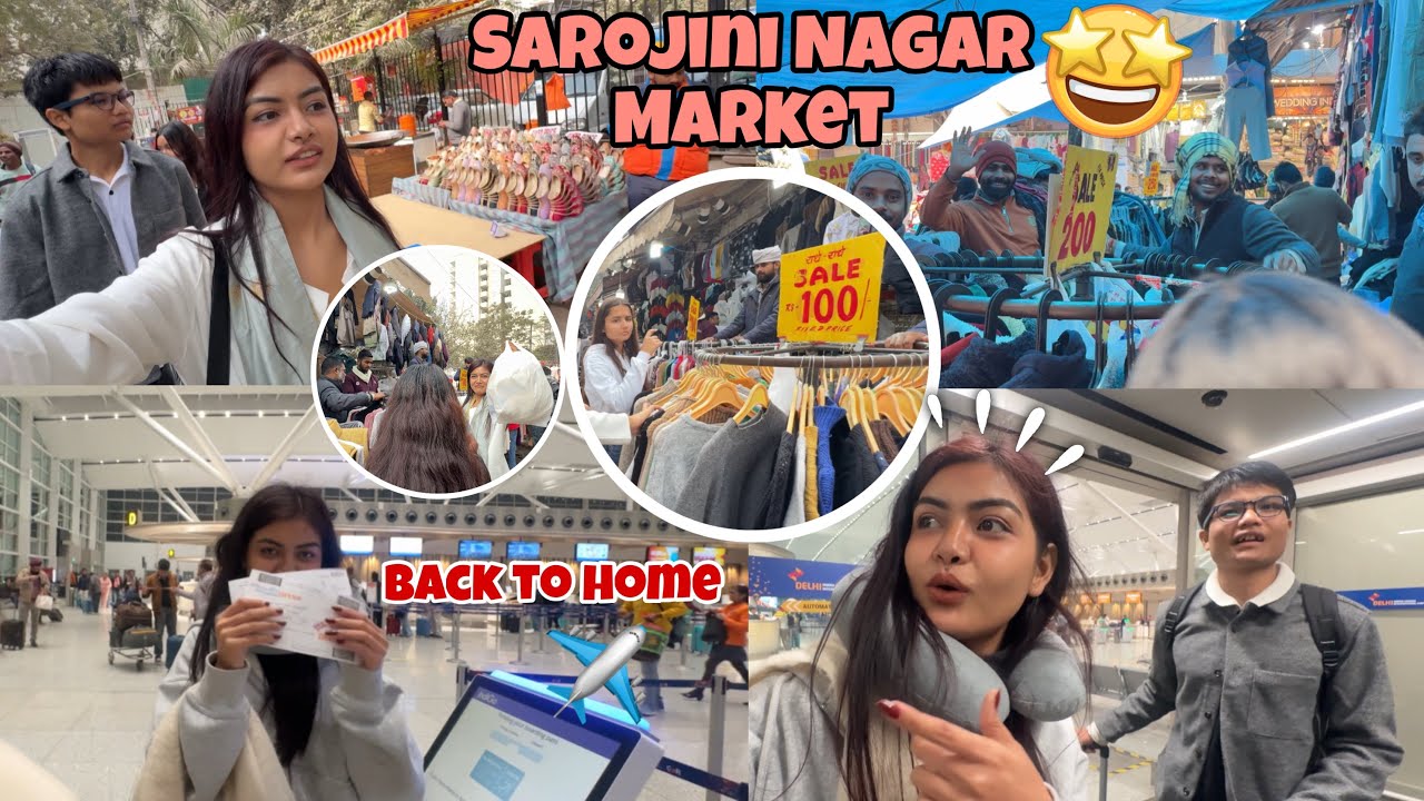 Exploring Delhi Sarojini Market 😍 || Going Back Home ✈️ || Last Day in Delhi || Jenia Brahma 