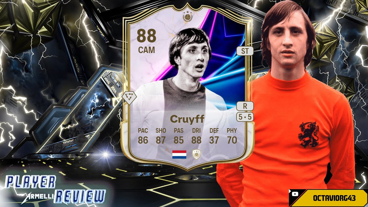 SU DOWNGRADE EN STATS ES MUY NOTORIO | JOHAN CRUYFF 88 ICON OTD PLAYER REVIEW EAFC 25 ULTIMATE TEAM