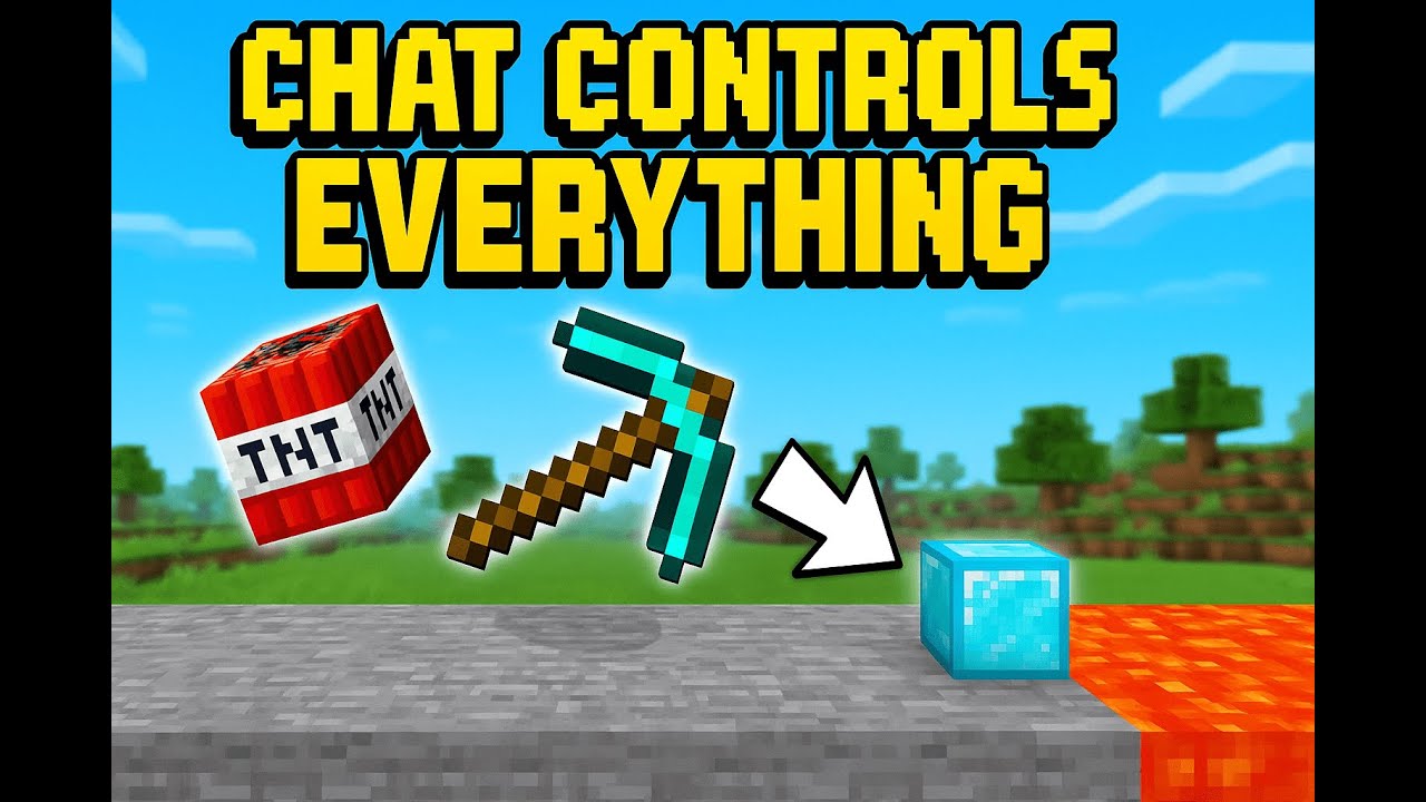 Falling Pickaxe Minigame! 💎 Chat Controls EVERYTHING #minecraft