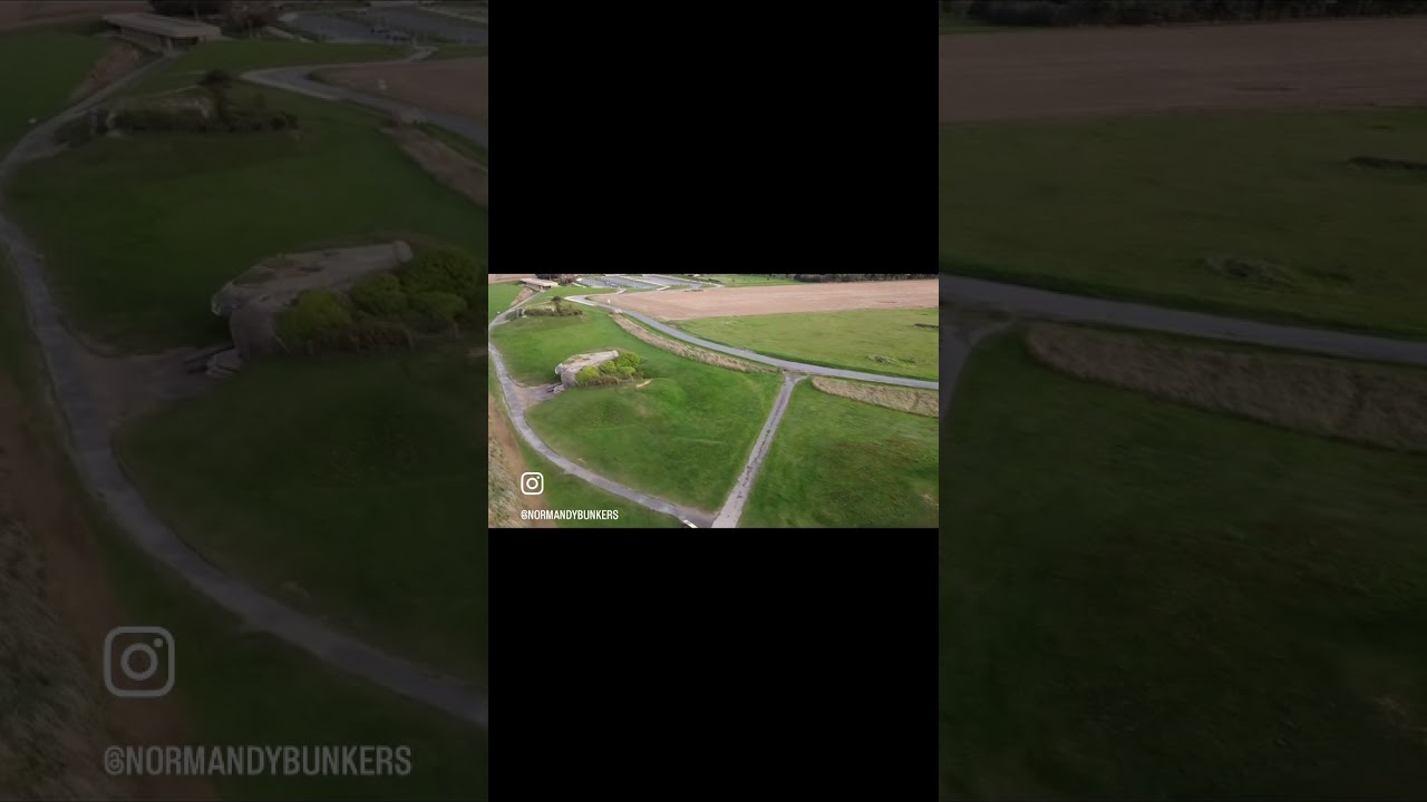FLY OVER THE AMAZING LONGUES-SUR-MER BATTERIE IN NORMANDY #ww2bunker #normandy #history #ww2