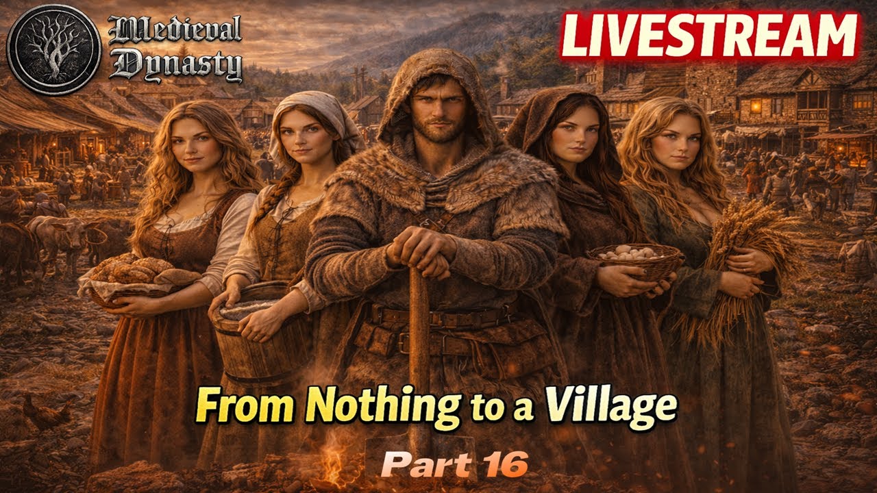 🔥 Medieval Dynasty Livestream | From Nothing to a Village (Part 16)