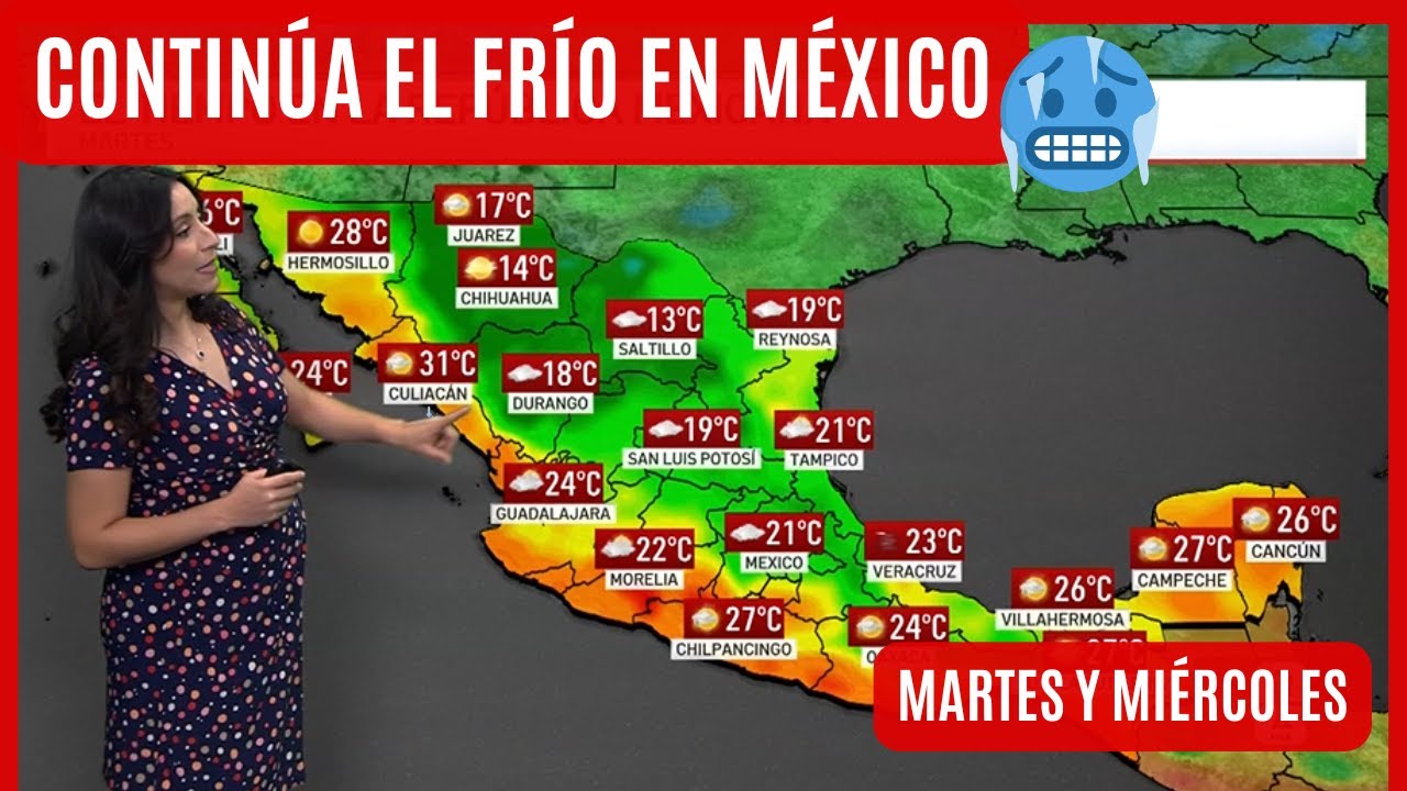 El pronóstico del tiempo en México, martes, 13 y miércoles 14 de enero | El clima de hoy