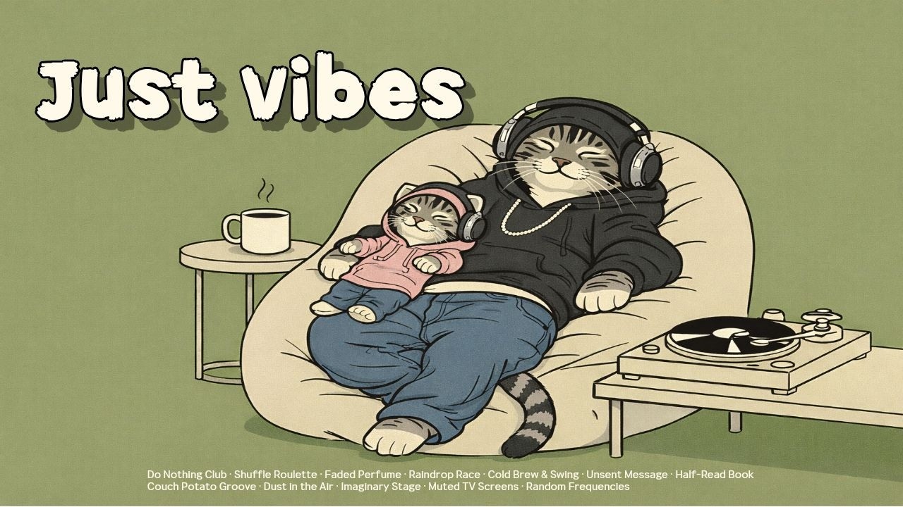 [Playlist]아무것도 하기 싫은 날, 하루 종일 방구석에 파묻혀 듣는 힙합냥이 바이브 🎧| Lofi, Jazzhop