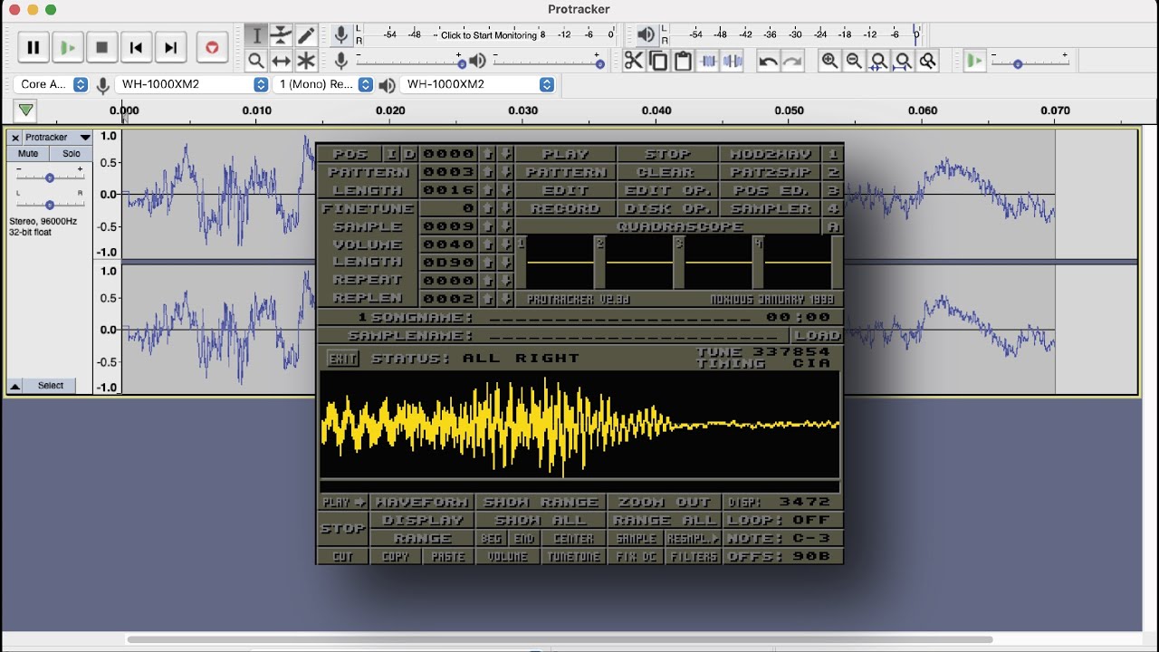 Protracker Tutorial - Samples on Amiga