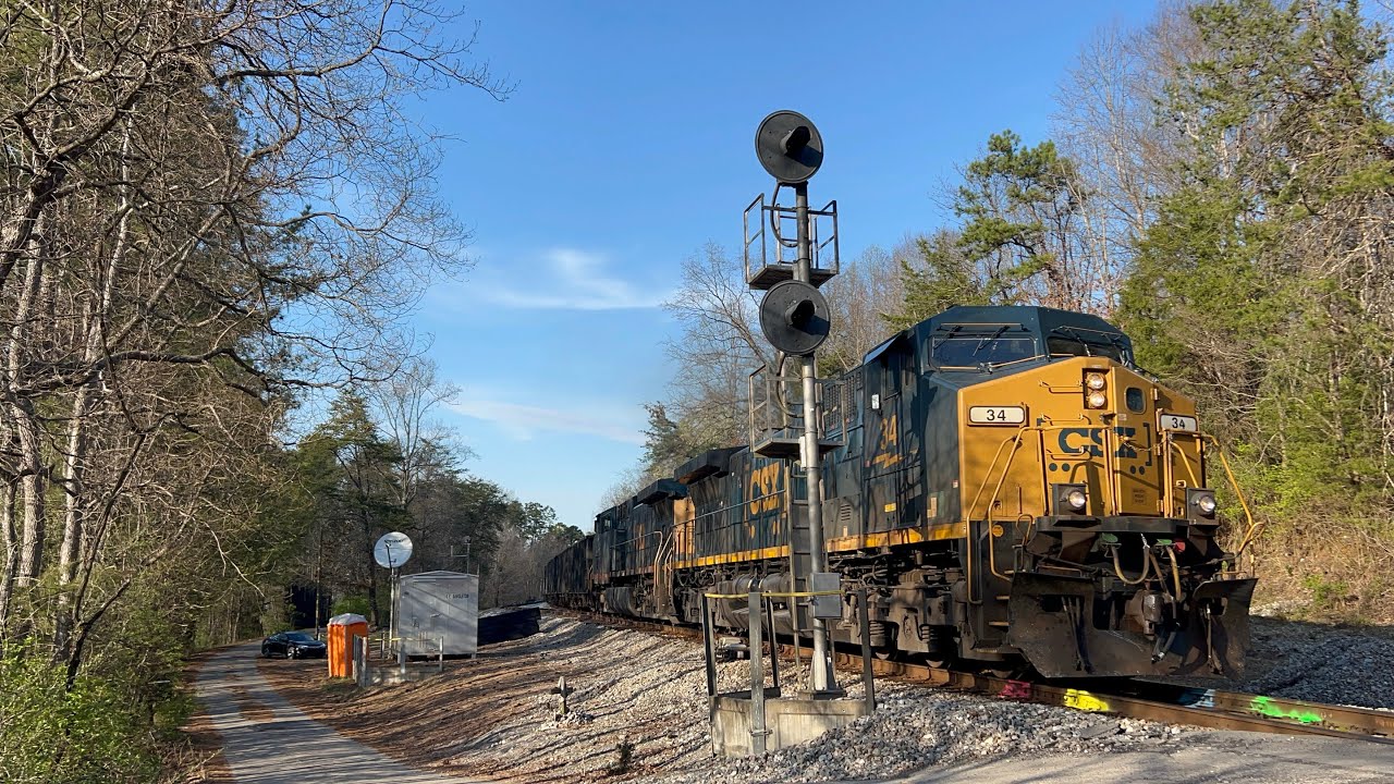 CSX AC44CW 34 w/ Nice K5LA Leads C351-18 Company Coal on 3/21/24