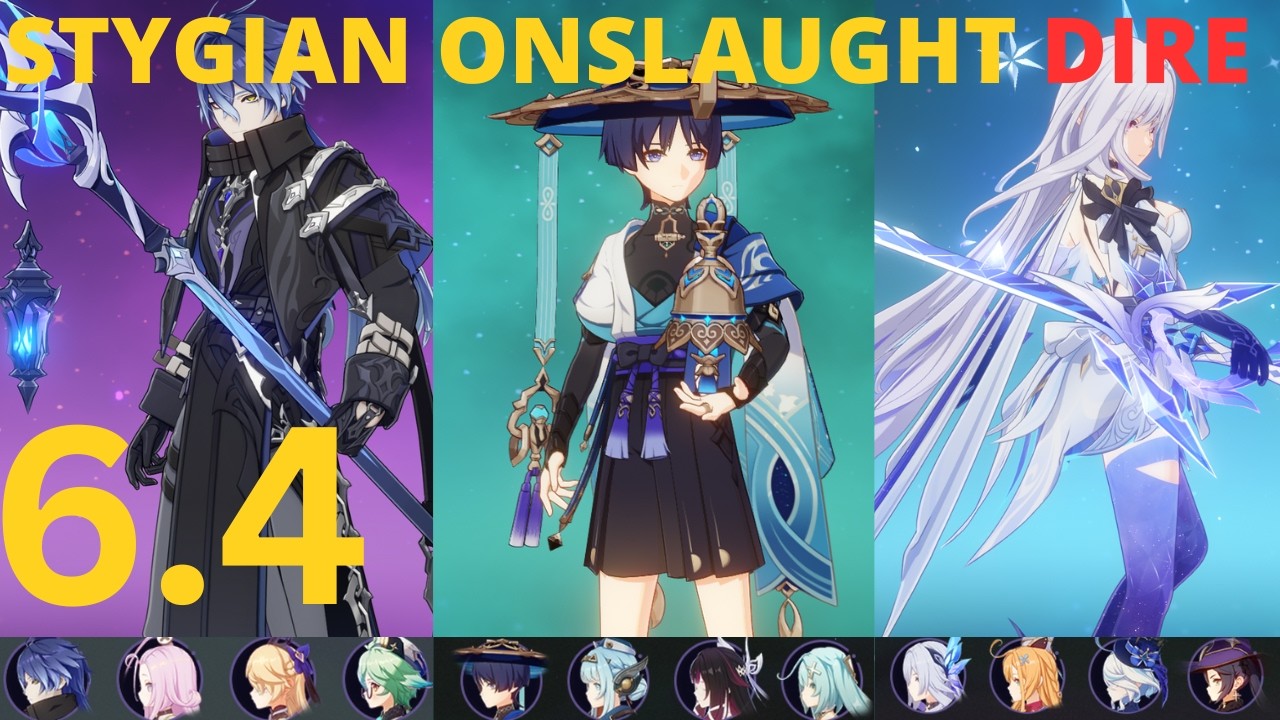 6.4 Stygian Onslaught Dire(Lv6) | Flins, Wanderer, Skirk [Genshin Impact]