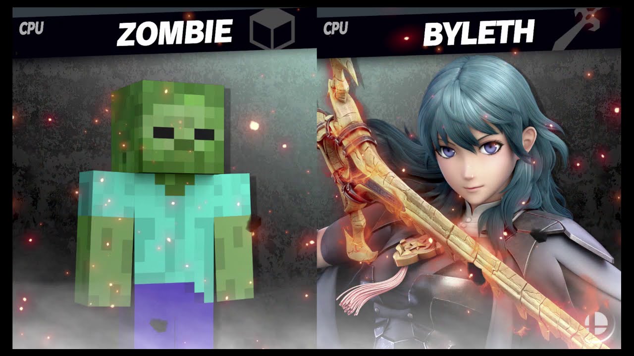 Super Smash Bros Ultimate Amiibo Fights – Steve & Co #221 Zombie vs Byleth