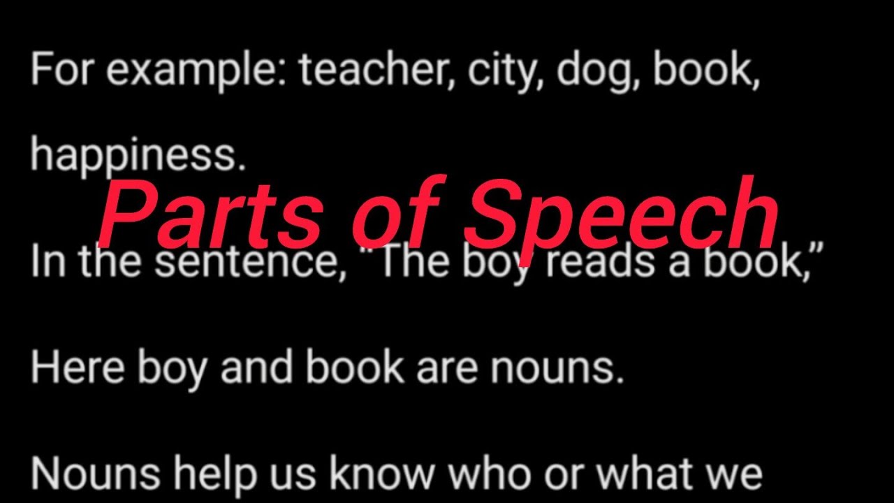Parts of Speech | Grammar Class | Easy to Learn English