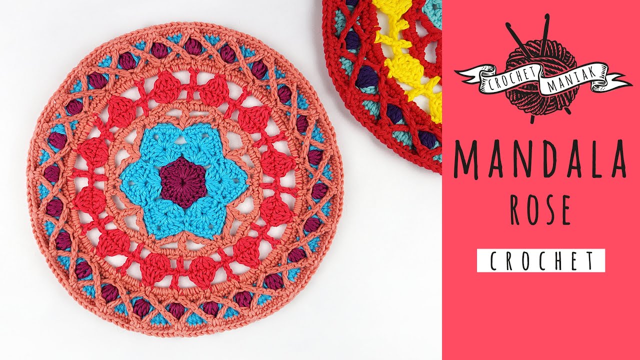 crochet joli mandala rond 3D relief 
