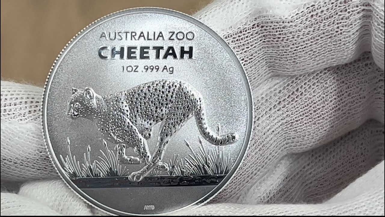2021 1 oz Australia Zoo Series - Cheetah .999 Silver BU Coin