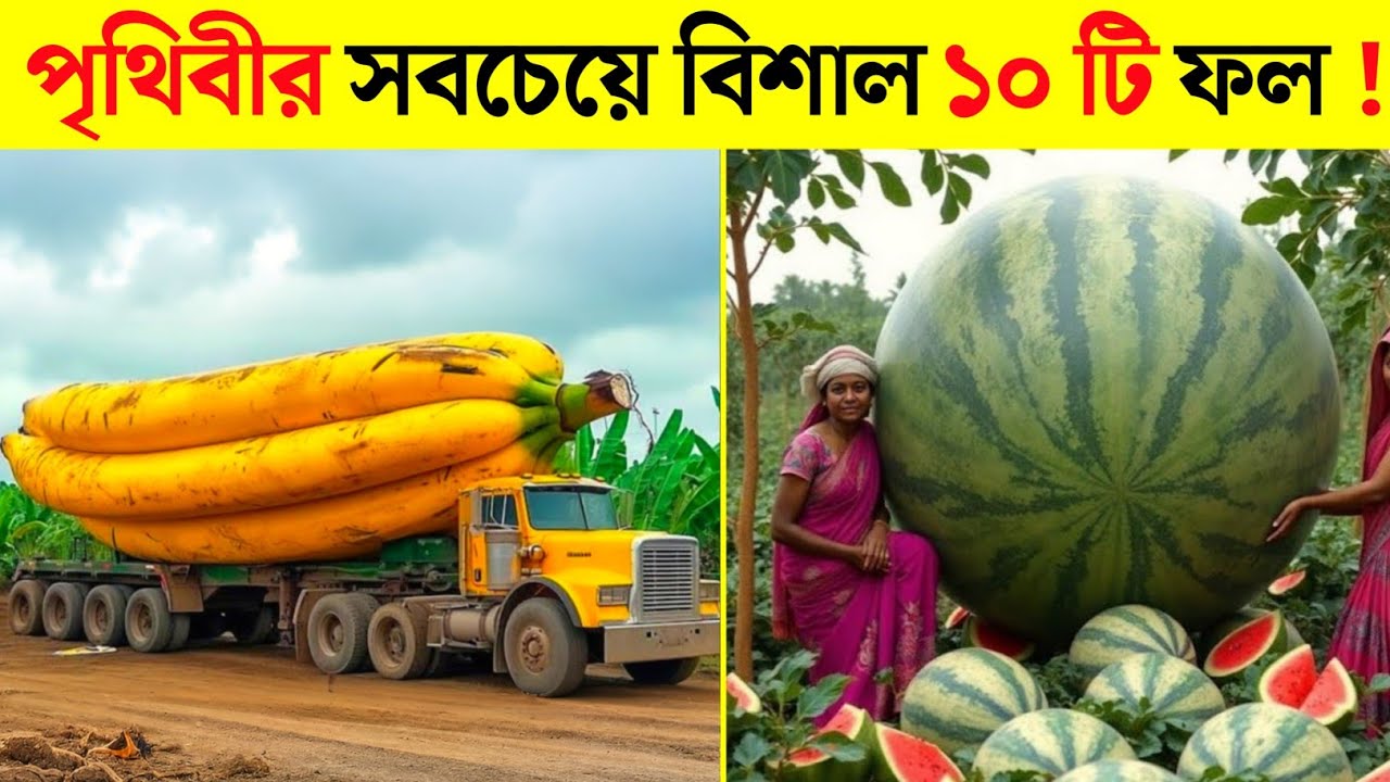 বিশ্বের সবচেয়ে বড় ও অদ্ভুত ১০টি ফল 😳😱 | 10 Biggest Fruits in the World || Biggest Fruits in bangla