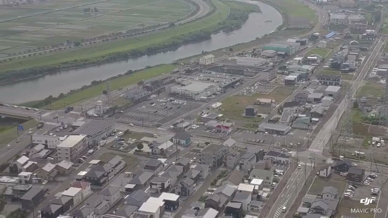 宮崎県延岡市岡富町イオン延岡多々良店　付近空撮