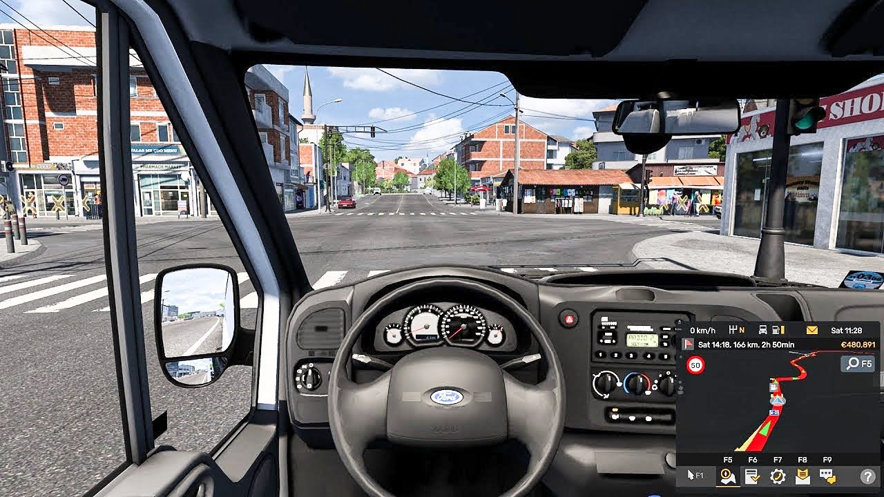 Ford Transit MK6 Euro Truck Simulator2 | Steering Wheel | Gameplay