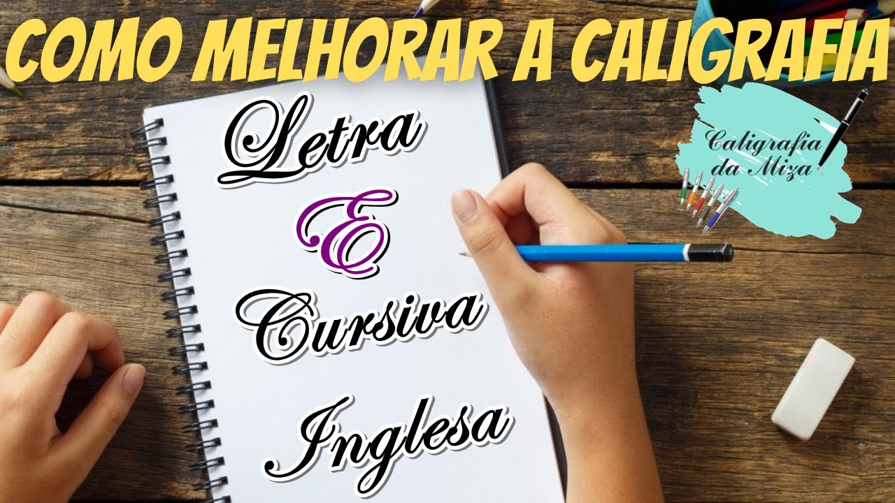 Como Melhorar a Caligrafia (Passo a Passo) Letra Cursiva Inglesa E
