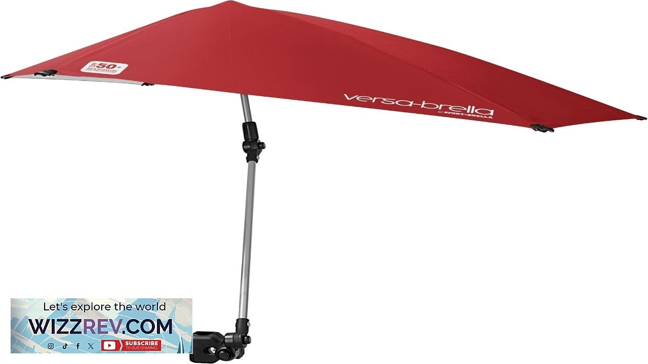 Sport Brella Versa Brella SPF 50+ Adjustable Umbrella with Universal Clamp
