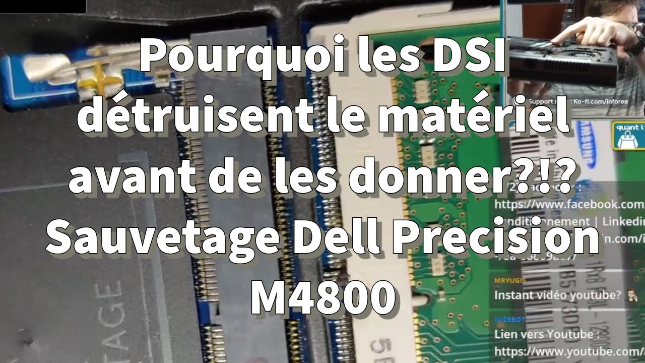 Pourquoi les DSI détruisent le matériel  avant de les donner?!? Sauvetage Dell Precision M4800
