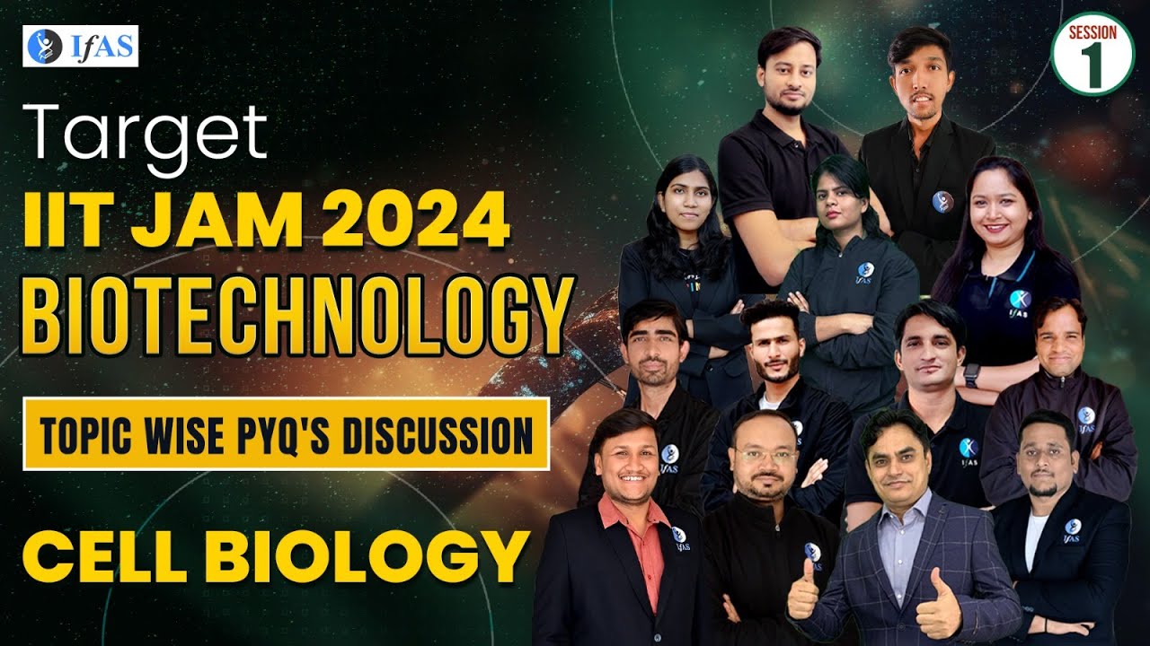 IIT JAM Biotechnology 2024: Cell Biology Topic Wise PYQs Discussion - By Mamta Ma'am