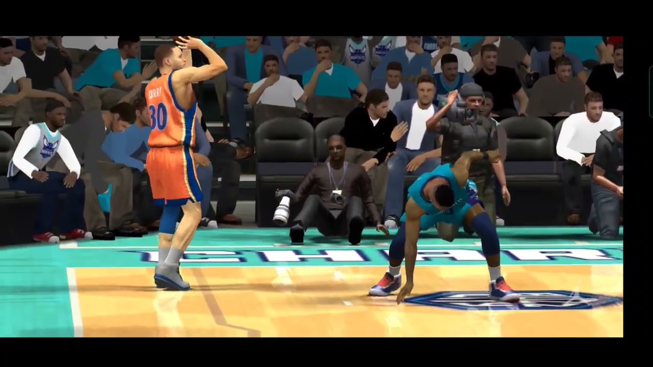 stephen curry make stepback jumper 3-point line NBA highlight