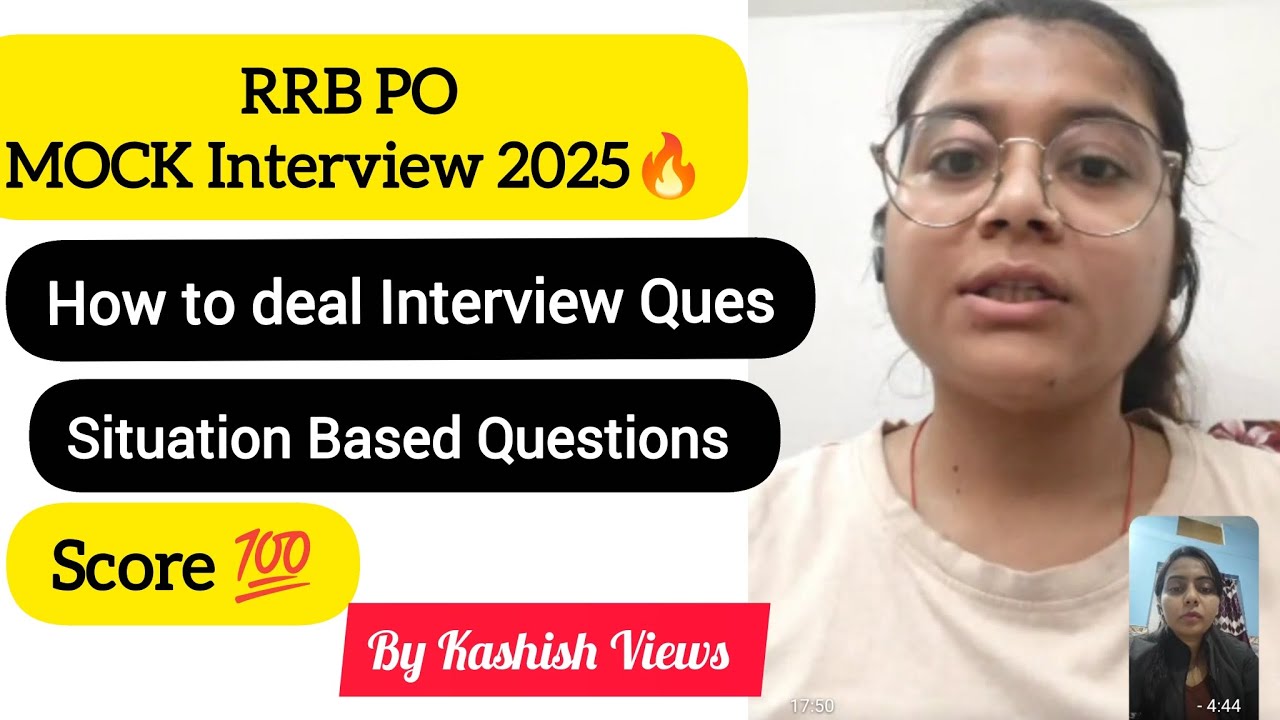 RRB PO MOCK INTERVIEW 2025 🔥 with feedback by Kashish Views 