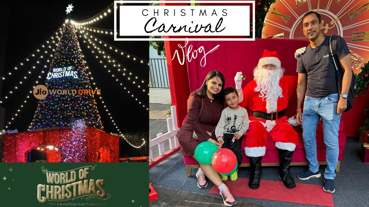 Jio World Drive Christmas Carnival | World of Christmas 2023 | Snowfall Experience in Mumbai | VLOG