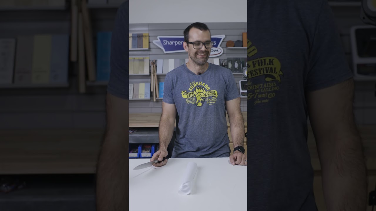 Hardest knife sharpness test?