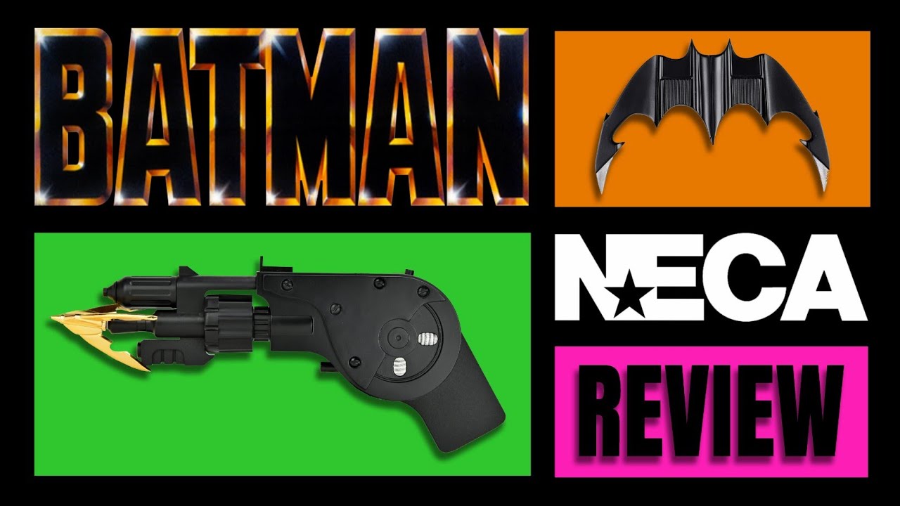 NECA BATMAN PROP REPLICA BATARANG & GRAPNEL LAUNCHER REVIEW
