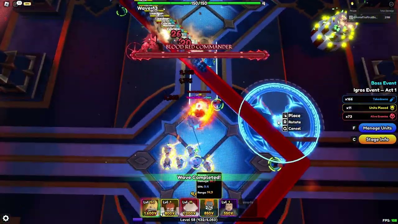 Anime Vanguards - Easy Boss Event used(1 Mythic )