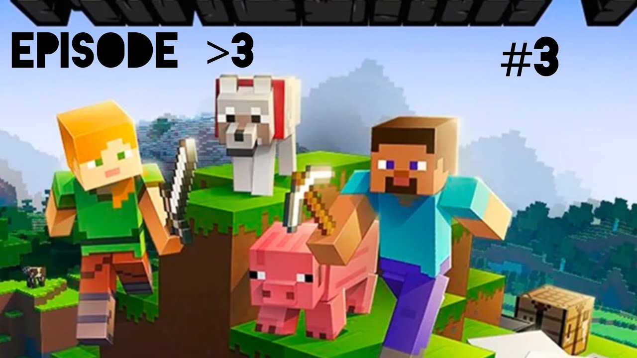 Minecraft series episode = 3 skeleton raid hogai base per #Minecraft 