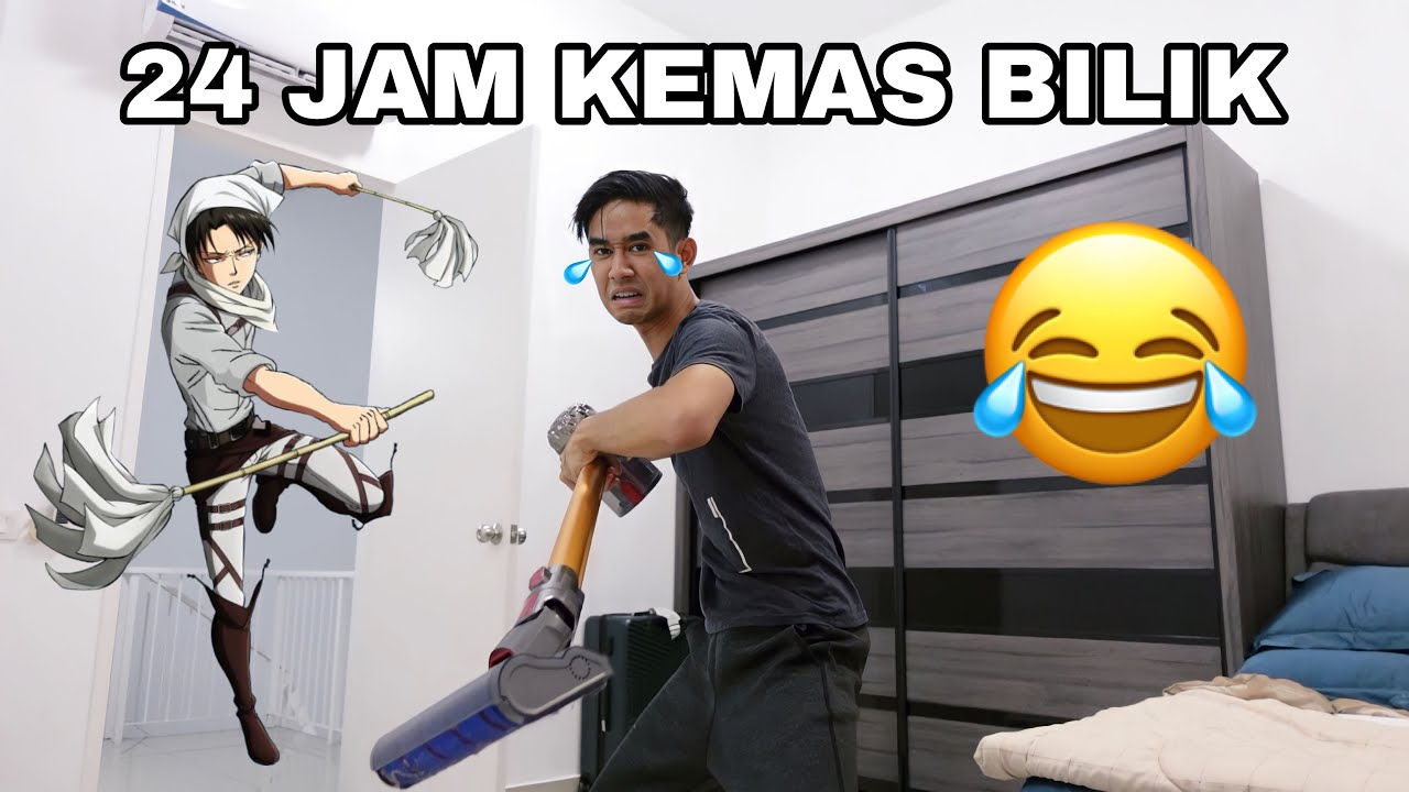 24 JAM KEMAS BILIK 😂 BERSEPAH GILA 😱