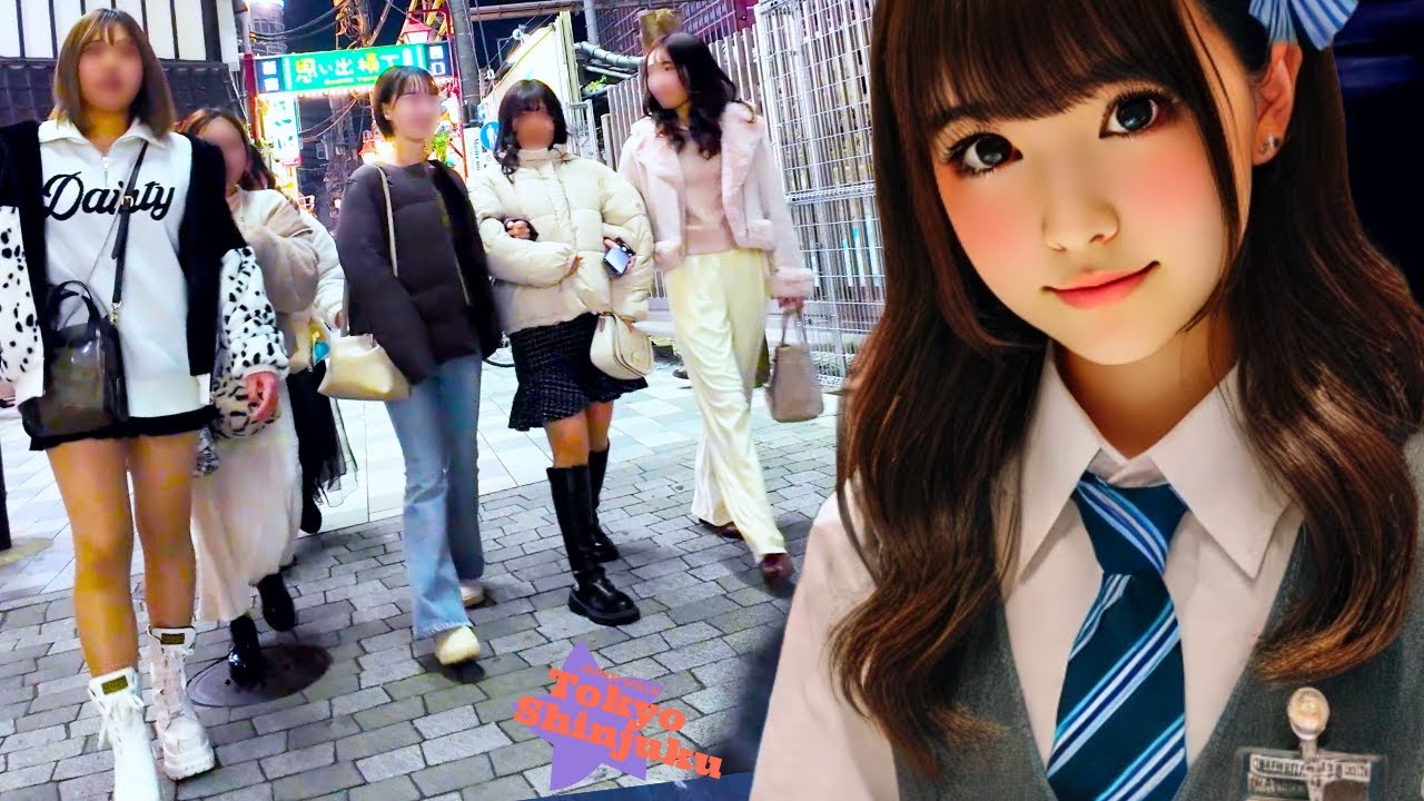 Tokyo Shinjuku Walktown 4K Без перерыва 1 час