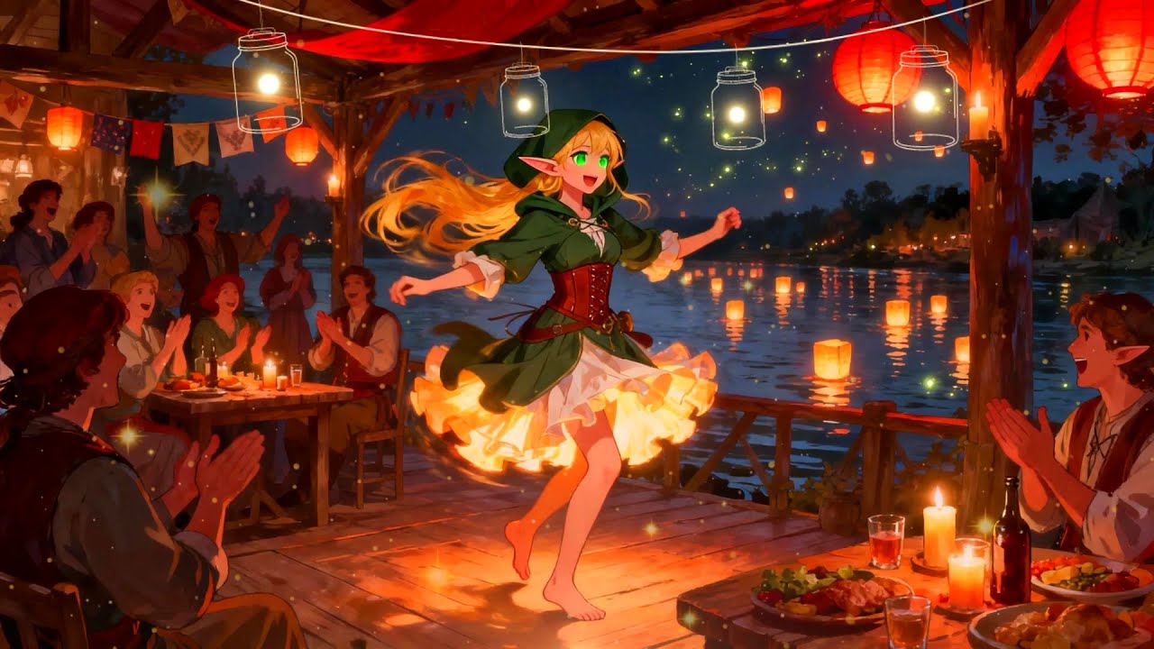 FANTASY MEDIEVAL TAVERN • Cozy Inn Ambience with Celtic Bard Music • Medieval Tavern Fantasy