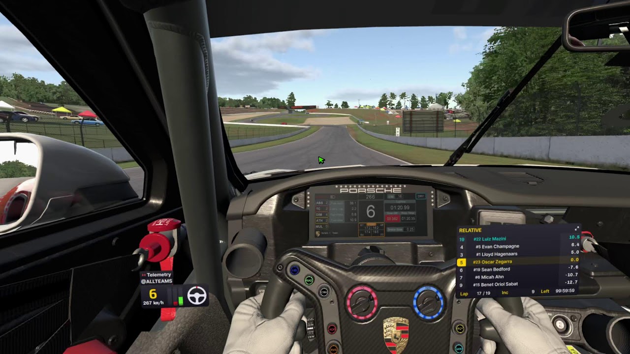 Porsche 922.2 - Road Atlanta Full Course - Full Race #2- ASMR